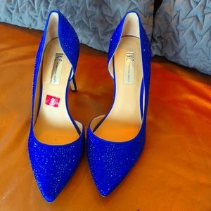 Royal blue Rhinestone pumps